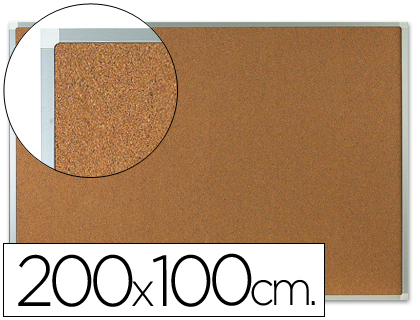 [KF03564] PIZARRA CORCHO Q-CONNECT MARCO DE ALUMINIO 200X100 CM EXTRA CORCHO 5 MM