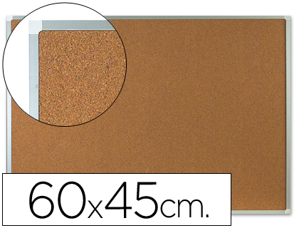 [KF03560] PIZARRA CORCHO Q-CONNECT 60X45 CM MARCO ALUMINIO
