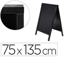[PZ08] PIZARRA NEGRA LIDERPAPEL CABALLETE DOBLE CARA DE MADERA CON SUPERFICIE PARA ROTULADORES 75X135 CM