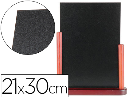 [PZ01] PIZARRA NEGRA LIDERPAPEL DOBLE CARA DE MADERA CON SUPERFICIE PARA ROTULADORES TIPO TIZA 21X30CM