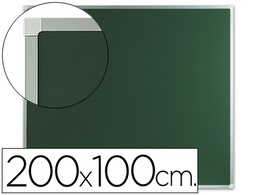 [KF03587] PIZARRA VERDE Q-CONNECT MURAL MARCO DE ALUMINIO 200X100 CM SIN REPISA