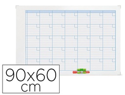 [3048101] PLANNING MAGNETIC.NOBO MENSUAL ROTULABLE MARCO METALICO 90X60 CM