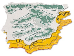 [152218 (BACHILLER)] PLANTILLA PLASTICO MAPA ESPAÑA -BOLSA DE 3 22X18 CM