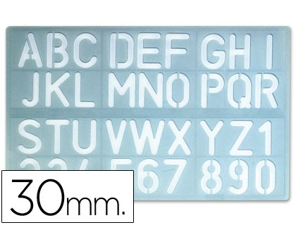 [PY01] PLANTILLA LIDERPAPEL ROTULACION 1600 LETRAS Y NUMEROS 30 MM