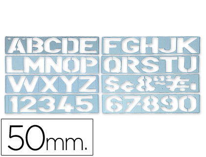 [PY02] PLANTILLA LIDERPAPEL ROTULACION 1700 LETRAS Y NUMEROS 50 MM