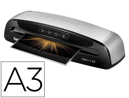 [5736001] PLASTIFICADORA FELLOWES SATURN 3I DIN A3 2 RODILLOS SISTEMA ANTIATASCO HASTA 125 MC