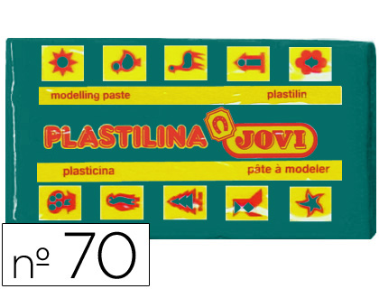[70-11] PLASTILINA JOVI 70 VERDE OSCURO UNIDAD TAMAÑO PEQUEÑO
