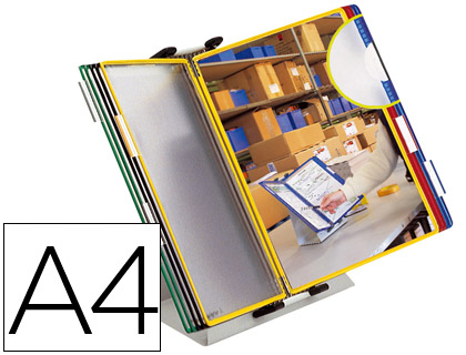 [434109] PORTACATALOGO SOBREMESA PVC TARIFOLD CON 10 FUNDAS DIN A4 COLORES SURTIDOS