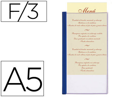[PM02] PORTA MENUS LIDERPAPEL PVC DIN A5 CON 3 FUNDAS