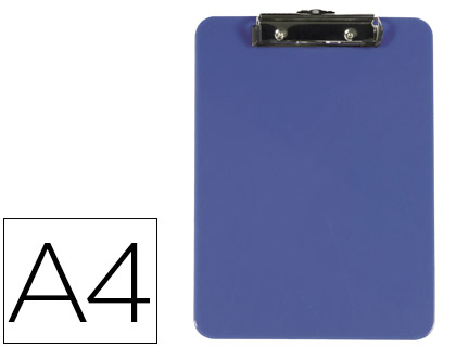 [KF21625] PORTANOTAS Q-CONNECT PLASTICO DIN A4 AZUL 3 MM