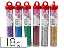 [PU05] PURPURINA LIDERPAPEL FANTASIA COLORES METALICOS SURTIDOS BOTE DE 18 GR