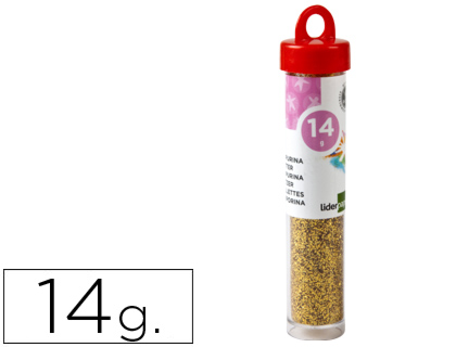 [PU01] PURPURINA LIDERPAPEL FANTASIA COLOR ORO BOTE DE 14 GR