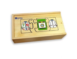 [16160A] PUZZLE ANDREUTOYS MADERA SECUENCIAS TEMPORALES 10 PUZZLES 24X12X6,5 CM