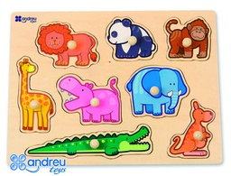 [16453] PUZZLE ANDREUTOYS MADERA SELVA 8 PIEZAS