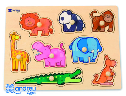 [16453] PUZLE ANDREUTOYS MADERA SELVA 8 PIEZAS