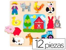 [53025] PUZLE DISET SILUETAS GRANJA 12 PIEZAS