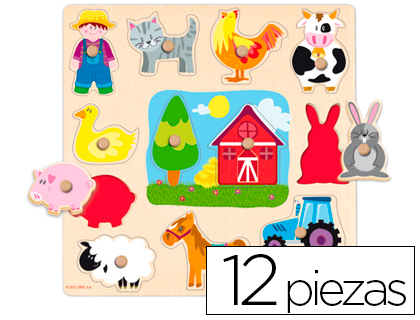 [53025] PUZLE DISET SILUETAS GRANJA 12 PIEZAS