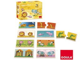 [53437] PUZZLE GOULA MADERA 20 PIEZAS CONTRARIOS LEO EL REY DE LA SELVA