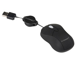 [KF04369] RATON Q-CONNECT MINI OPTICO 800 DPI RETRACTIL USB 1,5 GHZ NEGRO