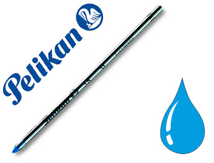 [905 406(0F3CA2)] RECAMBIO BOLIGRAFO PELIKAN CORTO MODELO 38 METALICO COLORAZUL PUNTA MEDIA