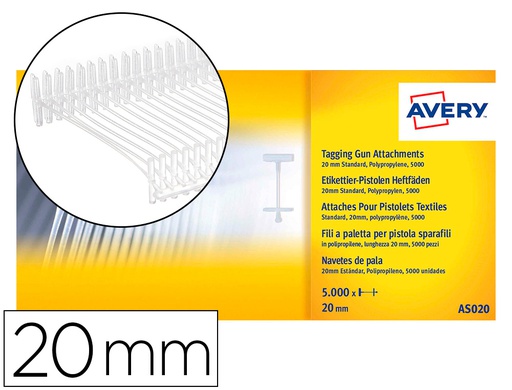 [AS020] RECAMBIO DE NAVETES AVERY PARA PISTOLA SUJETA ETIQUETAS 20 MM