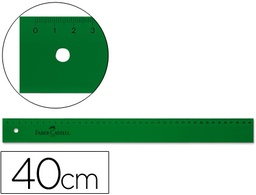 [814] REGLA FABER CASTELL 40 CM PLASTICO VERDE