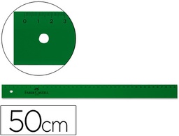 [815] REGLA FABER CASTELL 50 CM PLASTICO VERDE
