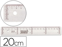 [RG01] REGLA LIDERPAPEL PLASTICO CRISTAL 20 CM