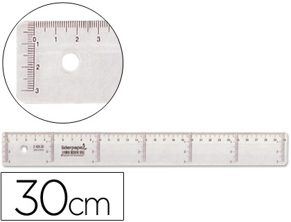 [RG03] REGLA LIDERPAPEL PLASTICO CRISTAL 30 CM