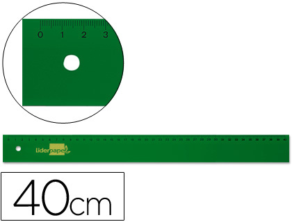 [RG04] REGLA LIDERPAPEL 40 CM ACRILICO VERDE