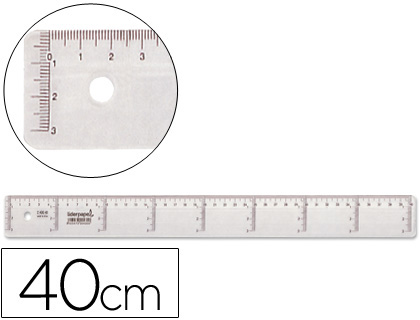 [RG05] REGLA LIDERPAPEL PLASTICO CRISTAL 40 CM
