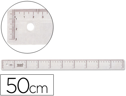 [RG06] REGLA LIDERPAPEL PLASTICO CRISTAL 50 CM