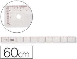 [RG07] REGLA LIDERPAPEL 60 CM PLASTICO CRISTAL