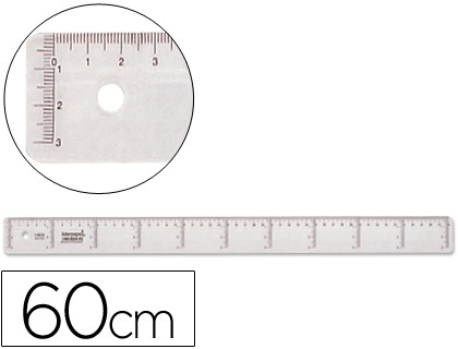 [RG07] REGLA LIDERPAPEL PLASTICO CRISTAL 60 CM