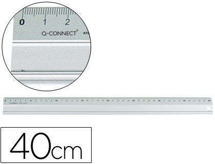 [KF00287] REGLA Q-CONNECT METALICA ALUMINIO 40 CM