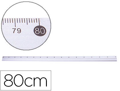 [KF16822] REGLA Q-CONNECT METALICA ALUMINIO 80 CM