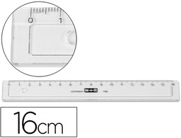 [11160000] REGLA M+R 16 CM PLASTICO TRANSPARENTE CON BISEL