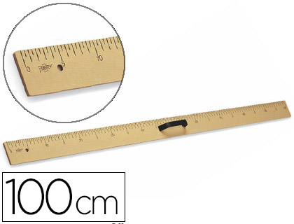 [229] REGLA PARA ENCERADO FAIBO DE PLASTICO IMITACION MADERA 100 CM