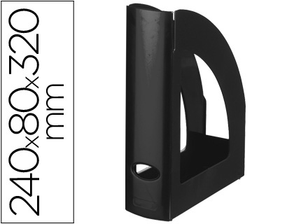 [KF04203] REVISTERO PLASTICO Q-CONNECT NEGRO OPACO 100% RECICLADO