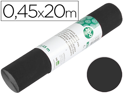 [False] ROLLO ADHESIVO LIDERPAPEL UNICOLOR NEGRO MATE ROLLO DE 0,45 X 20 MT