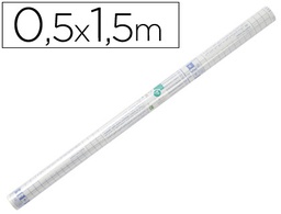 [AD04] ROLLO PLASTICO ADHESIVO LIDERPAPEL 0.50X1.50 50 MC FORRALIBROS REMOVIBLE