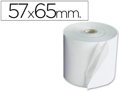 [4576521B / 2890] ROLLO SUMADORA Q-CONNECT ELECTRO 57 MM ANCHO X 65 MM DIAMETRO COPIATIVO CON 2 HOJASSIN BISFENOL A