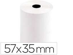 [3197 KF26122] ROLLO SUMADORA Q-CONNECT TERMICO 57 MM ANCHO X 35MM DIAMETRO PARA MAQUINAS TERMINAL PUNTO DE VENTA