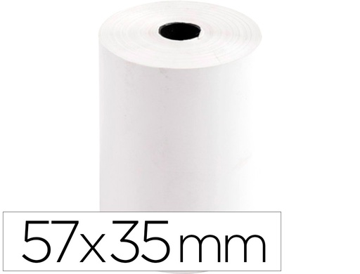 [3197 KF26122] ROLLO SUMADORA TERMICO Q-CONNECT 57 MM ANCHO X 35 MM DIAMETRO PARA TPV SIN BISFENOLA