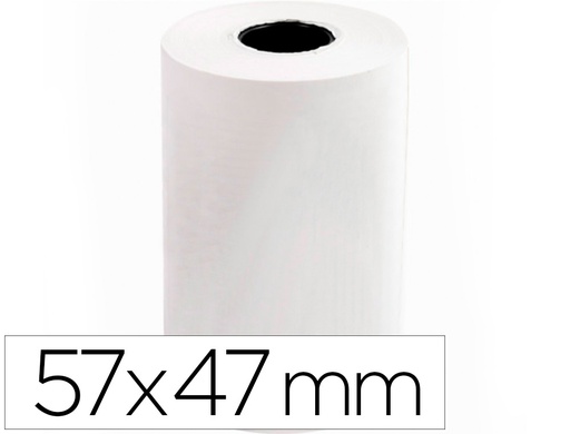 [2355 KF00855] ROLLO SUMADORA TERMICO Q-CONNECT 57 MM ANCHO X 47MM DIAMETRO PARA MAQUINAS TARJETADE CREDITOS SIN BISFENOL A