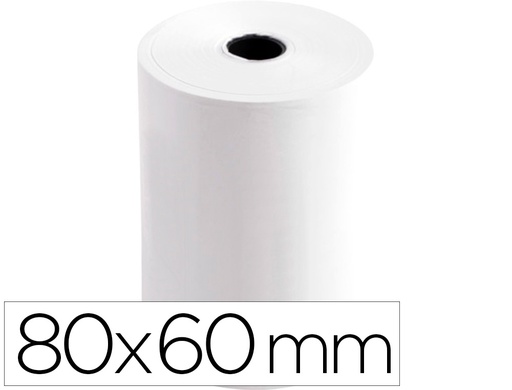 [2362 KF00853] ROLLO SUMADORA TERMICO Q-CONNECT 80 MM ANCHO X 60 MM DIAMETRO SIN BISFENOL A