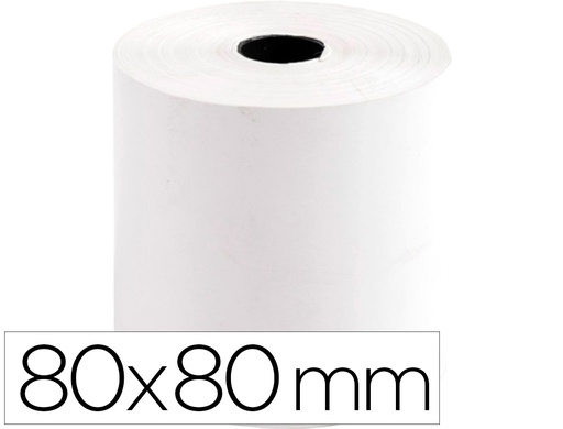 [2365 KF02099] ROLLO SUMADORA TERMICO Q-CONNECT 80 MM ANCHO X 80 MM DIAMETRO SIN BISFENOL A