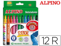 [AR000006N] ROTULADOR ALPINO MAXI -CAJA DE 12 COLORES