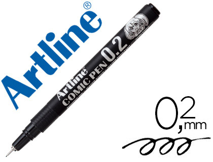 [EK-282 NE] ROTULADOR ARTLINE CALIBRADO MICROMETRICO NEGRO COMIC PEN EK-282 PUNTA POLIACETAL 0,2 MM RESISTENTE AL AGUA