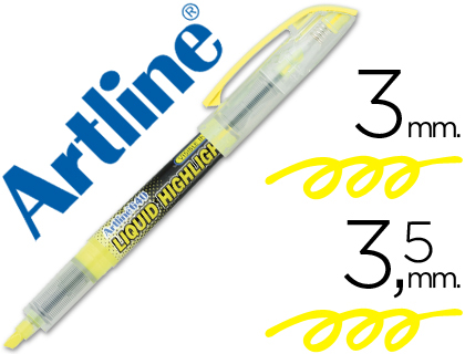 [EK-640-AM] ROTULADOR ARTLINE FLUORESCENTE EK-640 AMARILLO PUNTA BISELADA